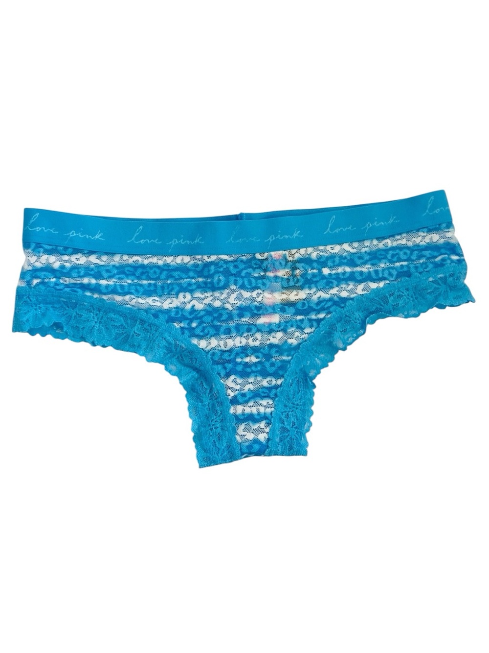 Victoria's Secret PINK Blue Lace Hipster Panty